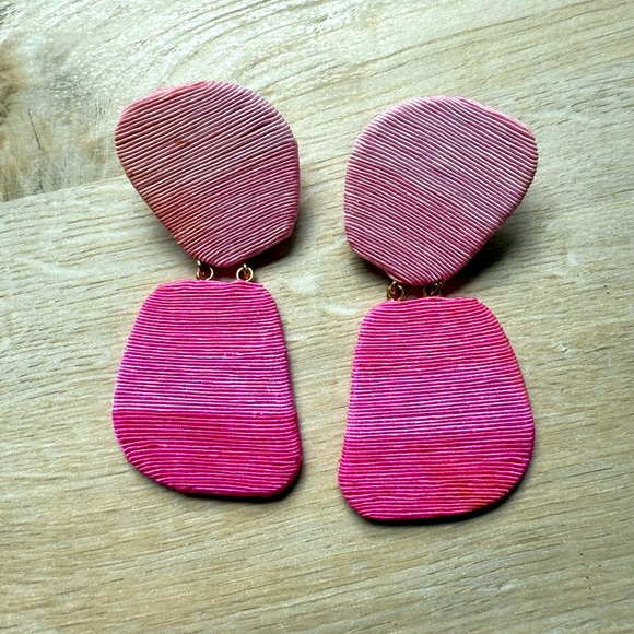 Tuckernuck Jewelry - Pink Textured Statement Earrings